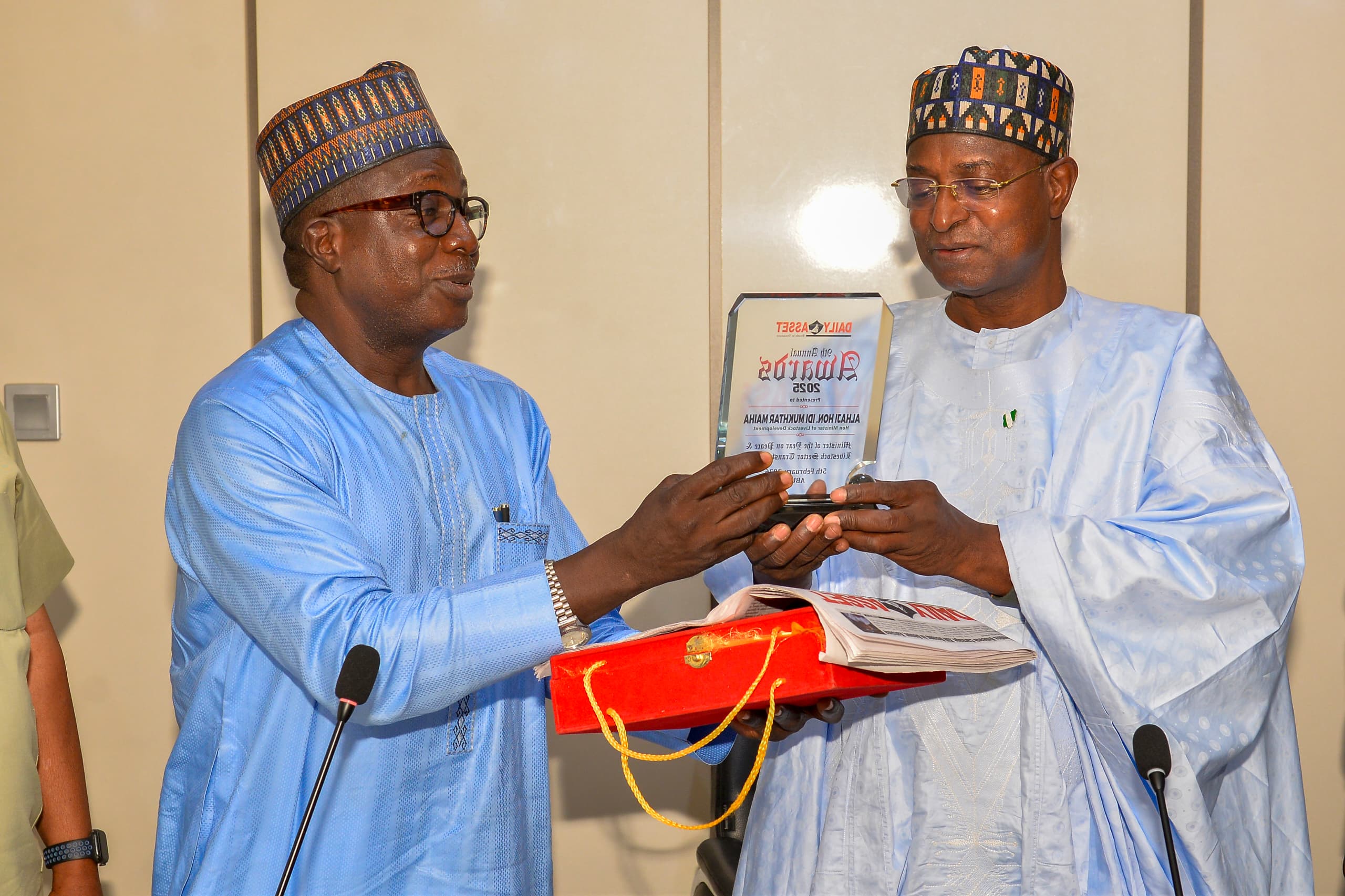 Daily Asset Presents Ministry of the Year Award to Livestock Minister